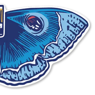 Blue Moth Painting